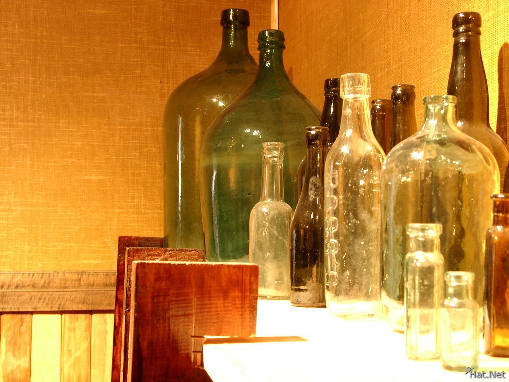 bottles in the museum