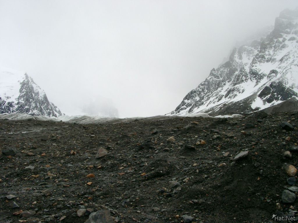 rocks broken by glacier